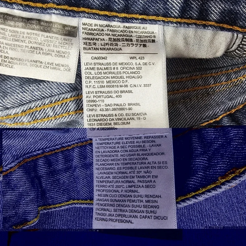 Levis 505 Jeans Mens 36X32 (34×30) Straight Leg Blue Grunge Broke-In